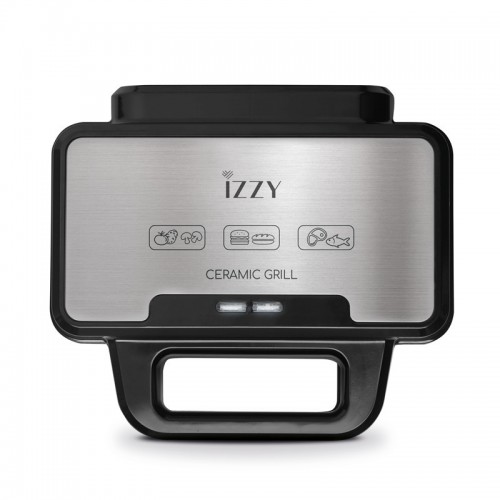 Izzy XL Τοστιέρα με Κεραμικές Πλάκες για 2 Τοστ 1000W Inox